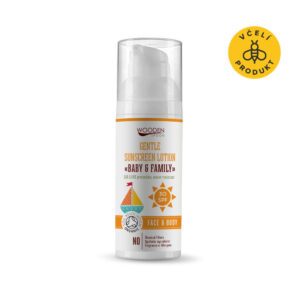 Wooden Spoon Opalovací tělové mléko Baby & Family SPF 30 BIO (50 ml) - voděodolné, nezanechává bílé stopy