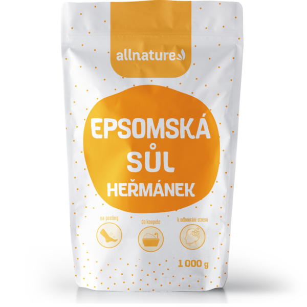 Allnature Epsomská sůl Heřmánek (1 kg) - uvolňuje svaly a odbourává stres