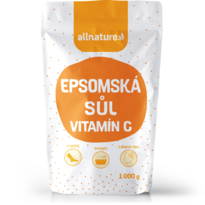 Allnature Epsomská sůl Vitamín C (1 kg) - s hořčíkem pro uvolněné tělo a mysl