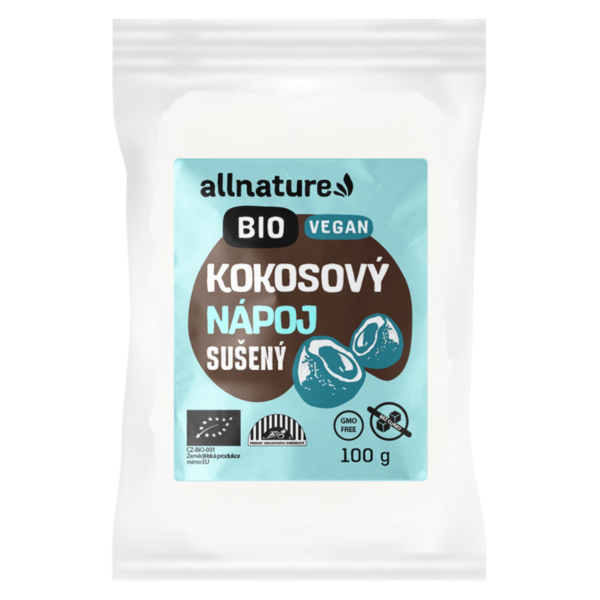 Allnature Kokosový nápoj sušený BIO - 100 g - bez přidaného cukru a pro vegany