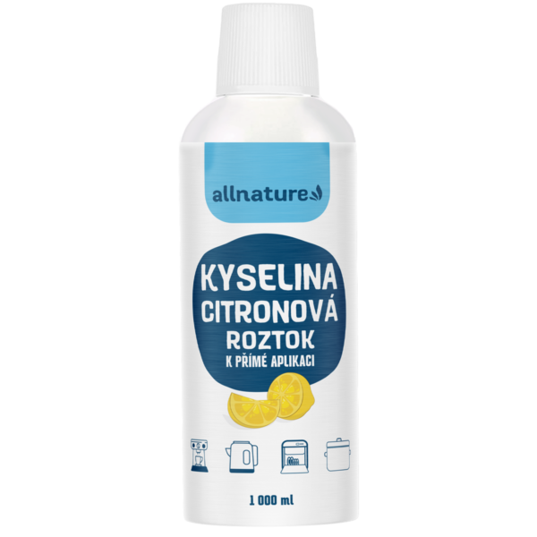 Allnature Kyselina citronová - roztok (1 l) - bojovník proti vodnímu kameni