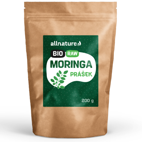 Allnature Moringa prášek RAW (200 g) - cenný zdroj bílkovin a esenciálních mastných kyselin