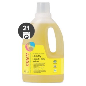Sonett Tekutý prací gel na barevné prádlo BIO - 1,5 l - s mátou a citrónem