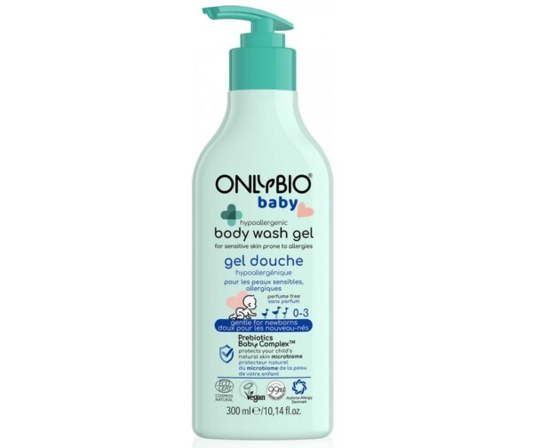 OnlyBio Hypoalergenní mycí gel pro miminka (300 ml) - vhodný pro alergiky a atopiky
