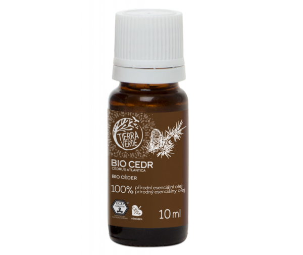 Tierra Verde Esenciální olej Cedr BIO - 10 ml - mužná a zklidňující vůně