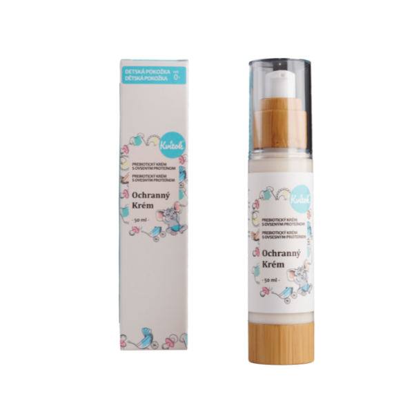 Kvitok Dětský prebiotický ochranný krém - celotělový s ovesným proteinem (50 ml) - chrání před vnějšími vlivy