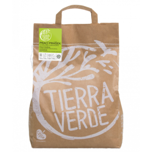Tierra Verde Prací prášek na bílé prádlo a látkové pleny - INOVACE - pap. pytel 5 kg