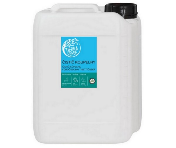 Tierra Verde Čistič koupelny s BIO mátou - 5 l (kanystr) - s biologicky odbouratelnými tenzidy