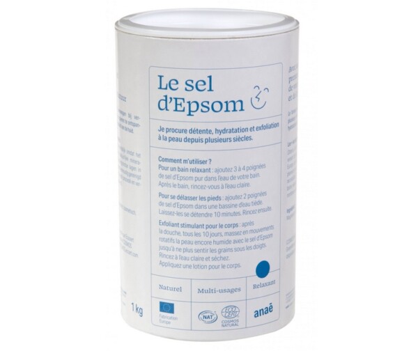 Anaé by Ecodis Epsomská sůl - dóza 1 kg - do koupele, peelingu i na zahradu