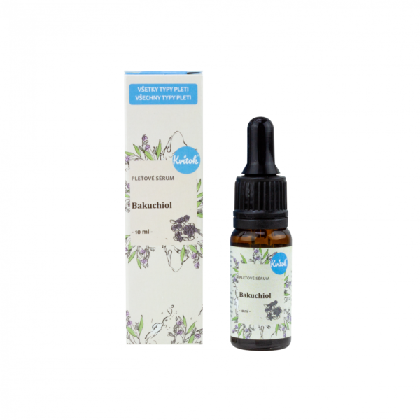 Kvitok Pleťové sérum - Bakuchiol - 10 ml - redukuje jemné vrásky