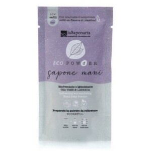 laSaponaria Osvěžující dezinfekční mýdlo na ruce v prášku - tea tree a levandule (25 g)