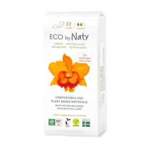 Eco by Naty Slipové vložky - normal (32 ks) - vnitřní vrstva z biobavlny, 2 kapičky