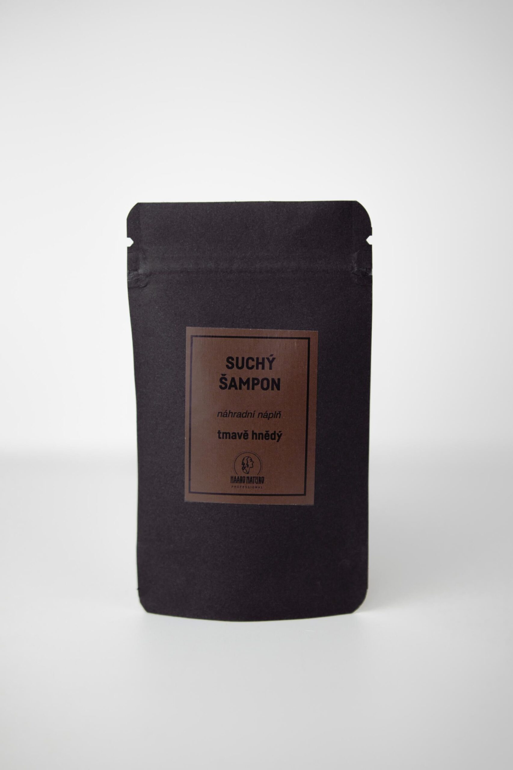 Haaro Naturo Suchý šampon HNĚDO ČERNÝ - náhradní náplň (50 g) - pro tmavě hnědé a černé vlasy