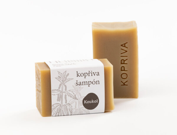 Mýdlárna Koukol Tuhý šampon pro normální a mastné vlasy - Kopřiva (70 g) - posílí a podpoří růst vlasů