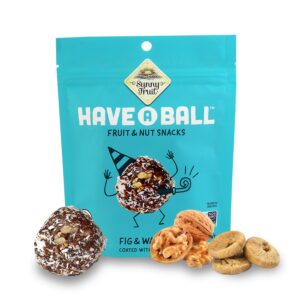 Sunny Fruit Ovocné koule z datlí a fíků s vlašskými ořechy obalené v kokosu BIO (126 g) - bez přidaného cukru a siřičitanů