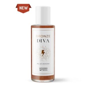 Wooden Spoon Třpytivý suchý olej Bronze Diva BIO (100 ml) - hydratuje a dodá bronzový odlesk pokožce