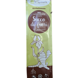 laSaponaria Posilující čisticí sprchový gel s kosatcem a zázvorem BIO - vzorek (8 ml)