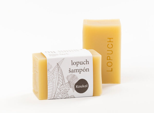 Mýdlárna Koukol Tuhý šampon proti lupům - Lopuch (70 g) - pomáhá s léčbou seborey
