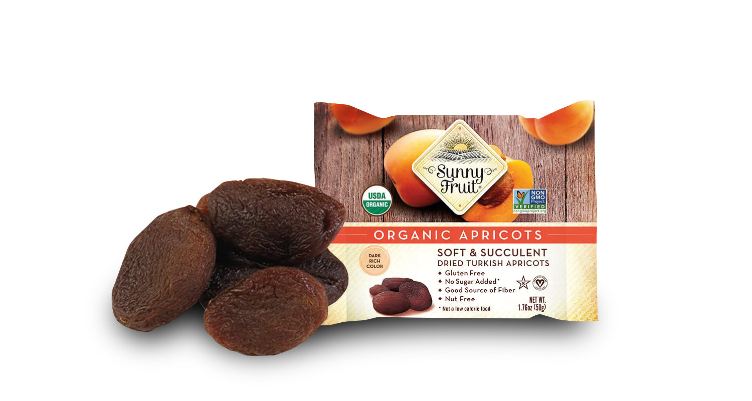 Sunny Fruit Meruňky sušené na slunci BIO - 50 g - lahodné a šťavnaté