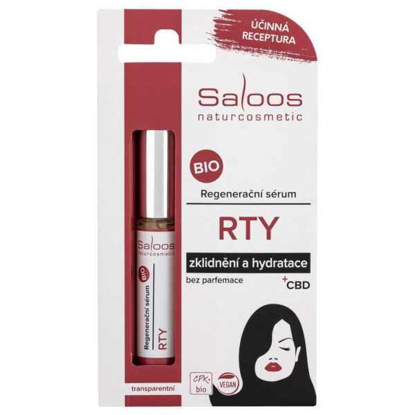 Saloos Hydratační sérum na suché a popraskané rty BIO (7 ml) - s extrakty z konopí a mořských řas