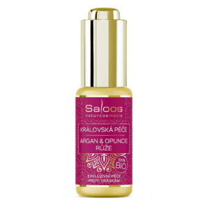 Saloos Pleťový olej Královská péče Argan & Opuncie BIO – Růže (20 ml) - krásná péče s vůní damašské růže