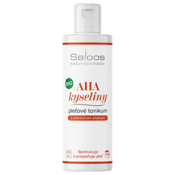 Saloos Pleťové tonikum s AHA kyselinami BIO (200 ml) - jemná exfoliace a rozjasnění pleti