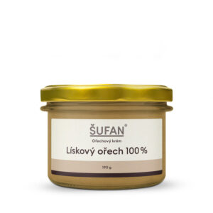 Šufan Lískooříškové máslo 100% - 190 g - z pražených ořechů