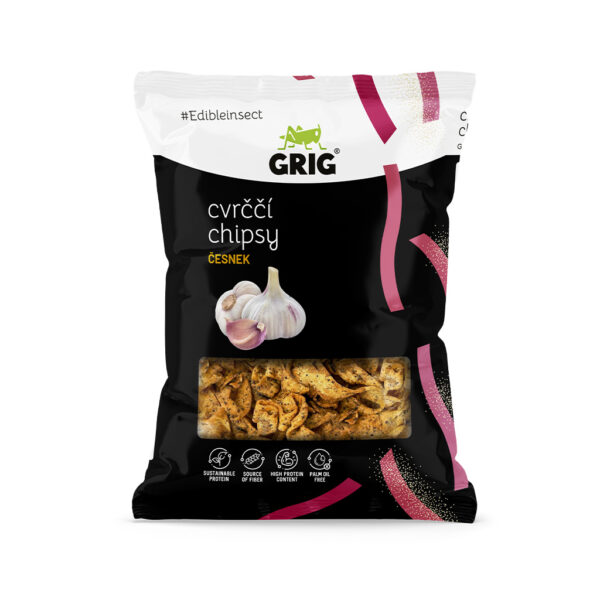 Grig Cvrččí chipsy 70 g Příchuť: Česnek