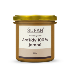Šufan Arašídové máslo 100% (330 g) - jemné - z pražených buráků, extra jemné