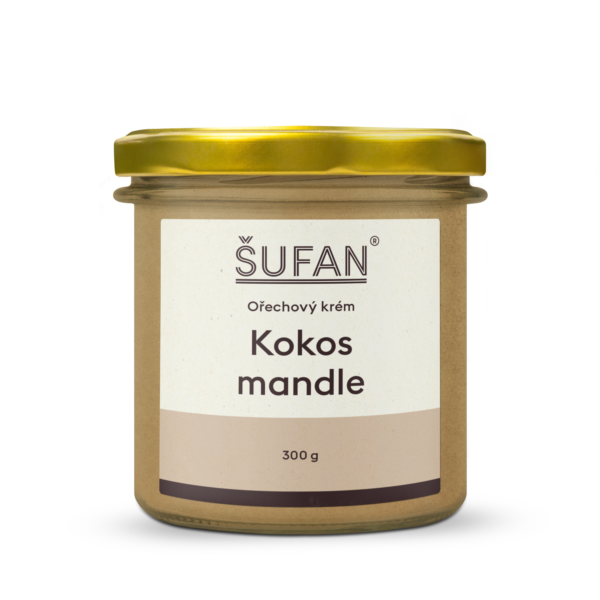 Šufan Kokosovo-mandlové máslo - 330 g - z lahodných mandlí ze španělska