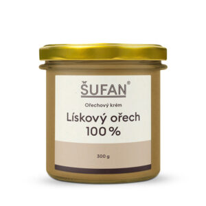 Šufan Lískooříškové máslo 100% - 330 g - z pražených ořechů