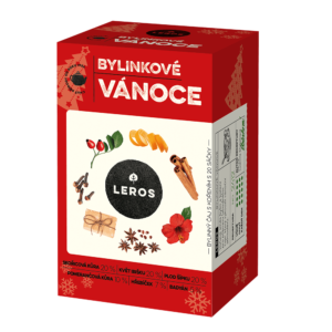 LEROS Bylinný čaj s kořením Bylinkové Vánoce - nálev. sáčky (20 x 2 g) - chuť skořice a lékořice, čaj z bylin a koření
