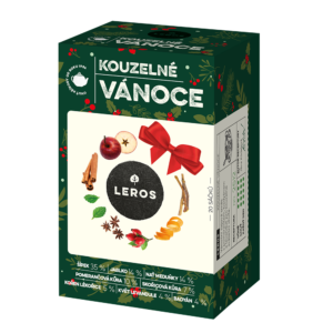 LEROS Ovocný čaj aromatizovaný Kouzelné Vánoce - nálev. sáčky (20 x 2 g) - vůně vanilky a mandlí, čaj z bylin a koření