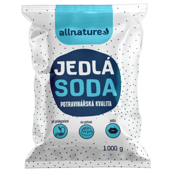 Allnature Jedlá soda - 1 kg - pošk. obal - potravinářská kvalita
