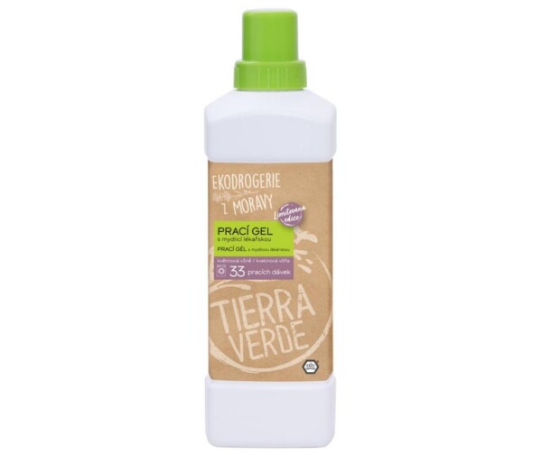 Tierra Verde Prací gel s mydlicí lékařskou a vůní květin (1 l) - limitovaná edice