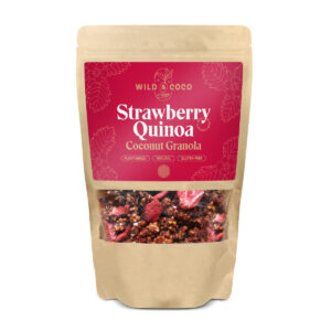 Wild & Coco Jahodová granola Quinoa & Coconut (220 g) - přirozeně bezlepková