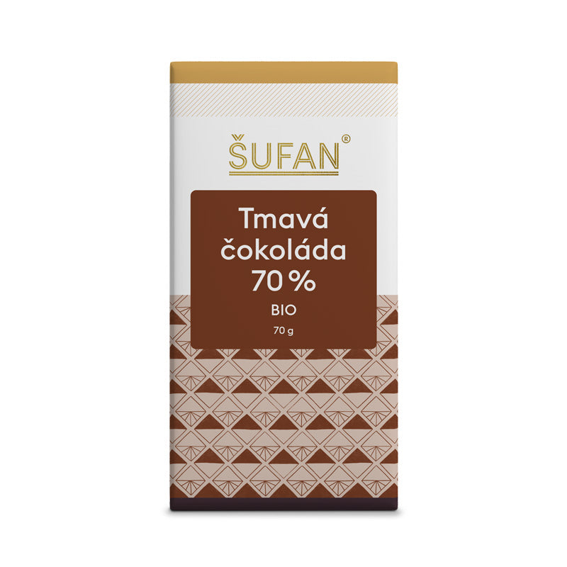 Šufan Tmavá čokoláda 70% BIO (70 g) - Peru - vyrobena metodou bean-to-bar