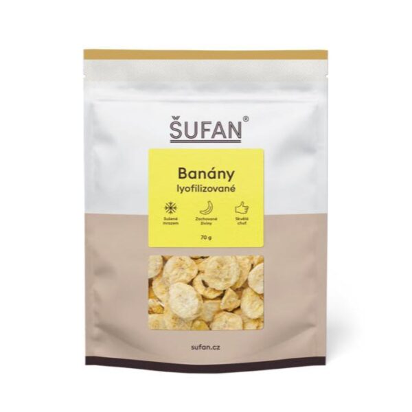 Šufan Banány sušené mrazem (70 g) - bez cukru a konzervantů