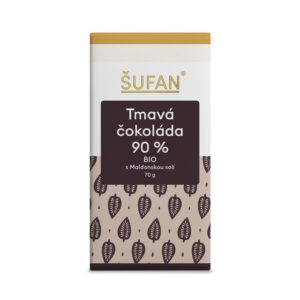 Šufan Tmavá čokoláda 90% s maldonskou solí BIO (70 g) - Peru - vyrobena metodou bean-to-bar