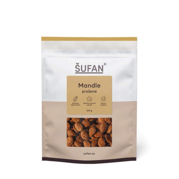 Šufan Mandle ze Španělska - nesolené a pražené - 200 g - prvotřídní kvalita