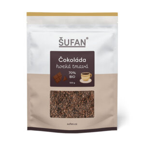 Šufan Horká tmavá čokoláda 70% BIO (500 g) - Peru - slazená třtinovou šťávou