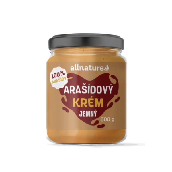 Allnature Arašídový krém jemný - 500 g - bohatý zdroj bílkovin - Image 2