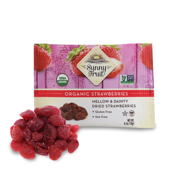 Sunny Fruit Jahody sušené na slunci BIO - 20 g - bez přidaného cukru