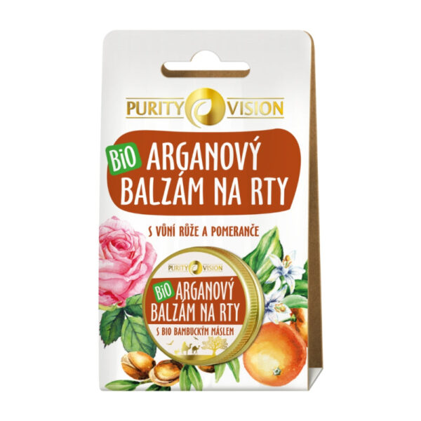 Purity Vision Balzám na rty BIO (12 ml) - s vůní růže a pomeranče - Image 2