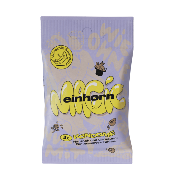 Einhorn Kondomy Magic - 3 ks - veganské, bez parfemace