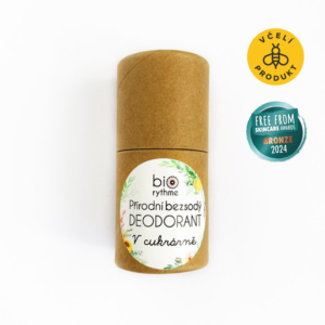 Biorythme Tuhý deodorant bez sody V cukrárně - 35 g - svěží ovocná a květinová vůně