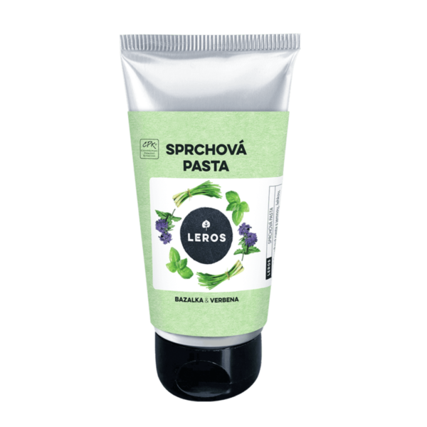 LEROS Sprchová pasta (130 ml) - Bazalka & verbena - našlehaná textura vhodná i na holení