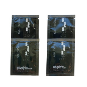 Kvitok Solution Zvýhodněná sada vzorků Anti-pollution pleťové masky (4 x 2 ml) - hydratační, liftingová, rozjasňující, čisticí