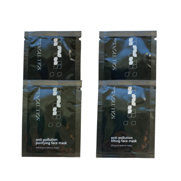 Kvitok Solution Zvýhodněná sada vzorků Anti-pollution pleťové masky (4 x 2 ml) - hydratační, liftingová, rozjasňující, čisticí