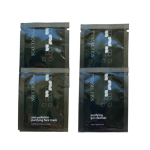 Kvitok Solution Zvýhodněná sada vzorků Jarní očista pleti (4 x 2 ml) - čisticí olej, gel, maska, peeling